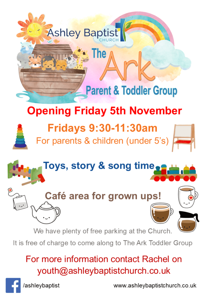 The Ark Parent & Toddler Group starts Friday, 5th November 2021